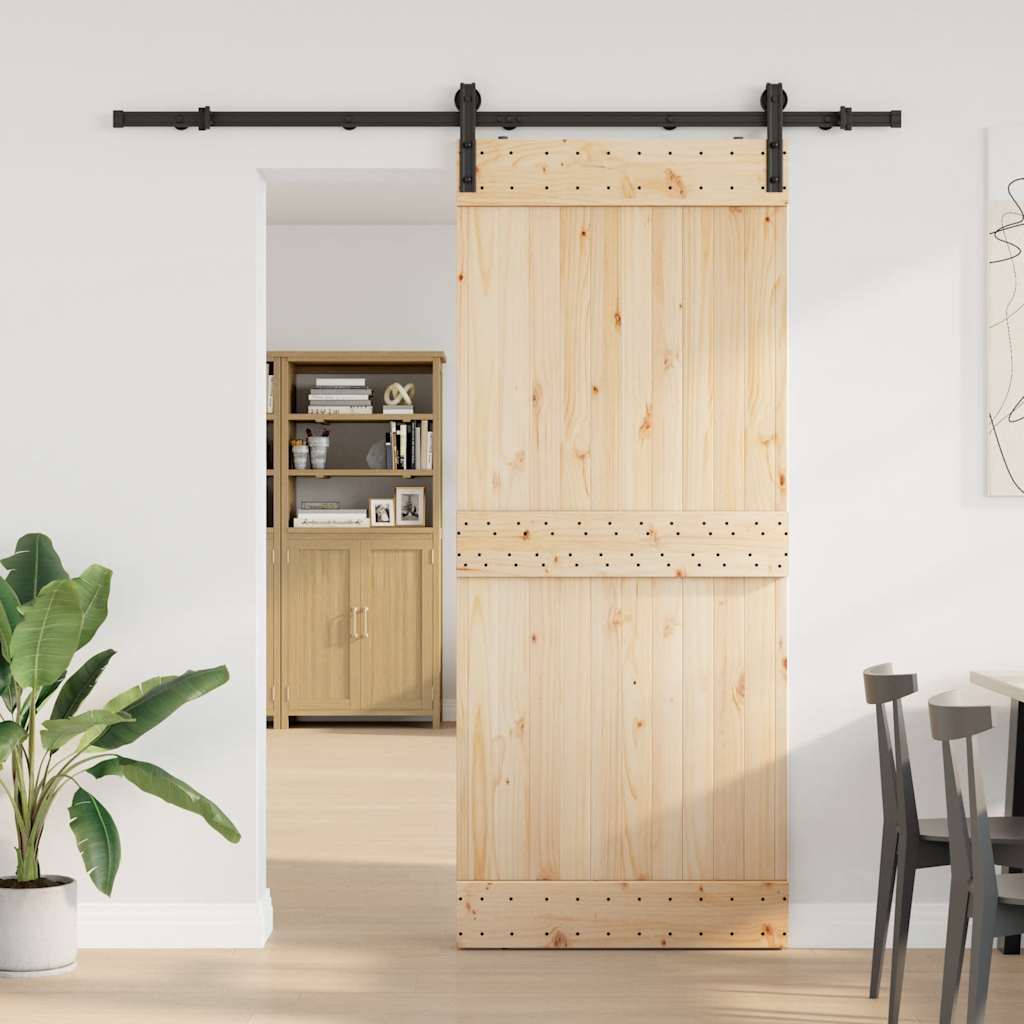 Vidaxl -Box mit Teilen für Schiebetür 200 cm Stahl schwarz