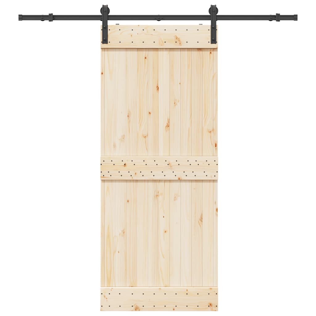 Vidaxl -Box mit Teilen für Schiebetür 200 cm Stahl schwarz