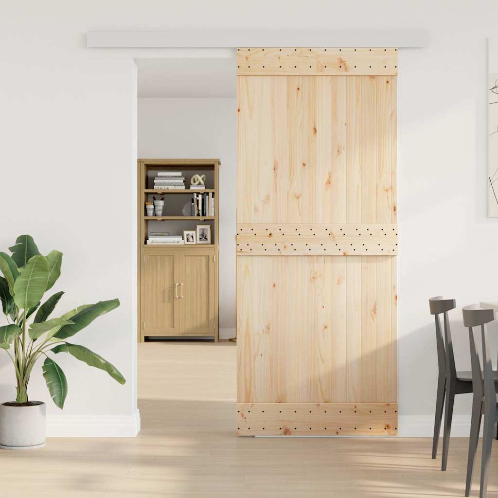 Vidaxl -Teig -Set -Schiebetür 183 cm Aluminiumlegierung silberfarben