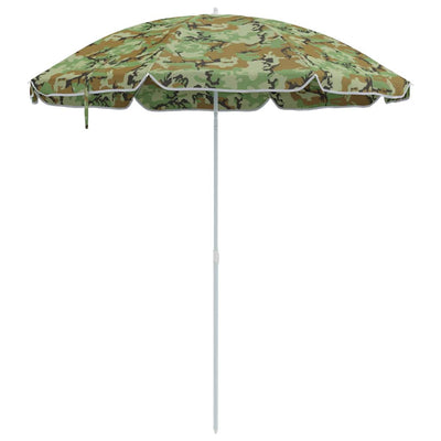 Vidaxx Strandschirm, Tarnfarben, 206 x 206 x 212 cm, Polyester und Metall