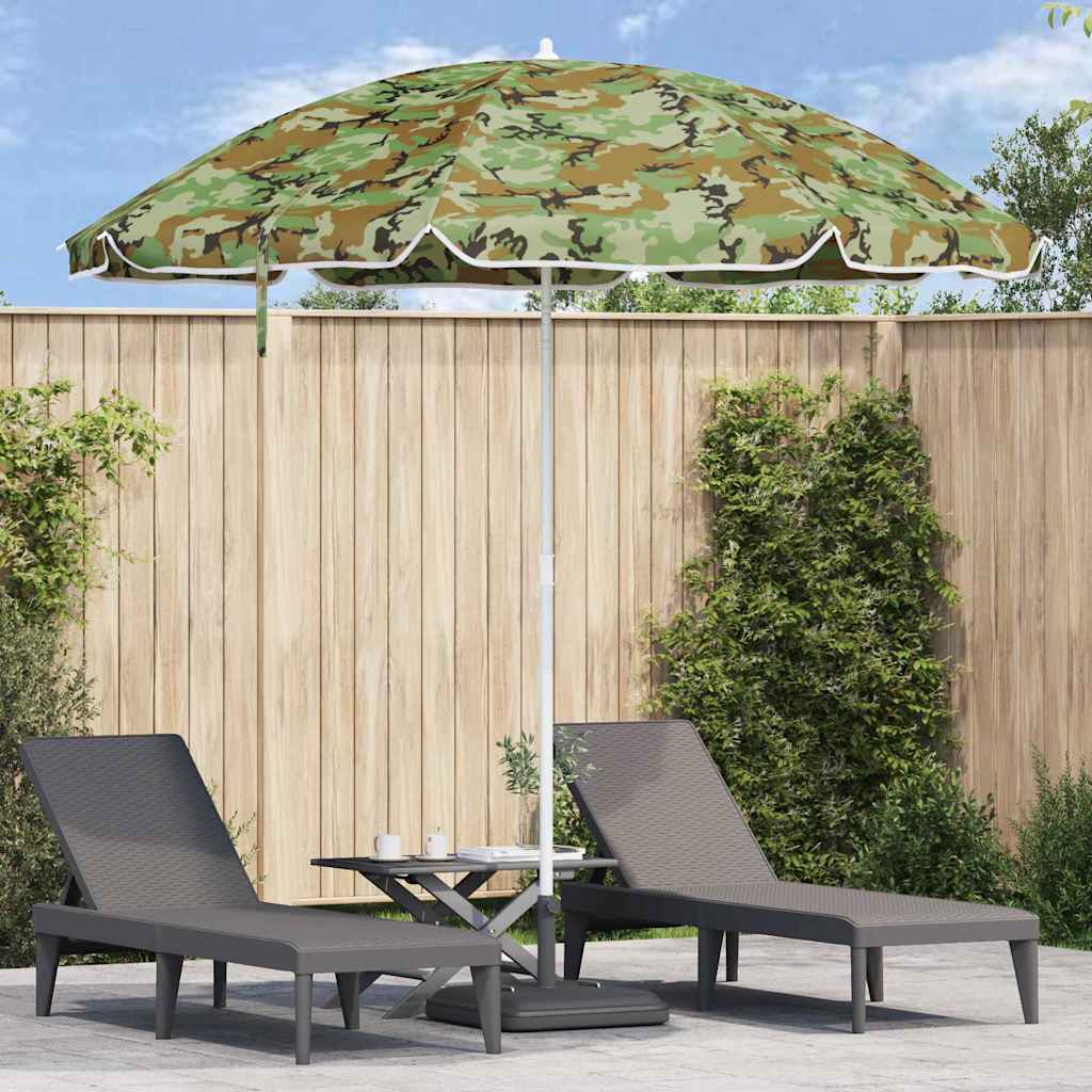 Vidaxx Strandschirm, Tarnfarben, 263 x 263 x 272 cm, Polyester und Metall