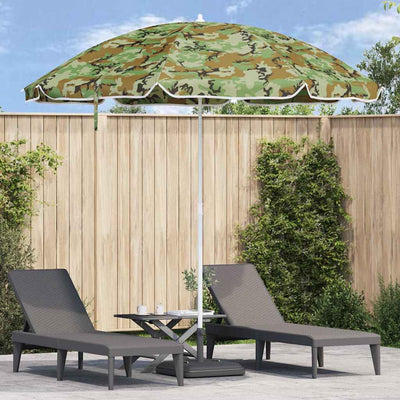 Vidaxx Strandschirm, Tarnfarben, 263 x 263 x 272 cm, Polyester und Metall