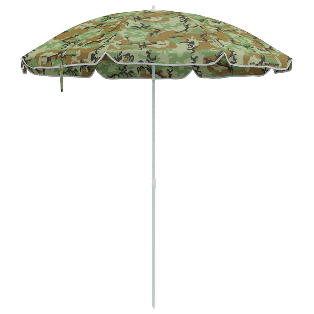 Vidaxx Strandschirm, Tarnfarben, 263 x 263 x 272 cm, Polyester und Metall
