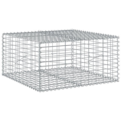Vidaxl Schanskorf 100x100x50 cm verzinktes Eisen Silber gefärbt