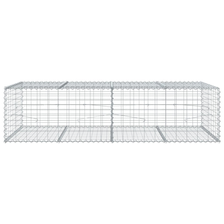 Vidaxl Schanskorf 200x100x50 cm verzinkter Eisensilberfarben