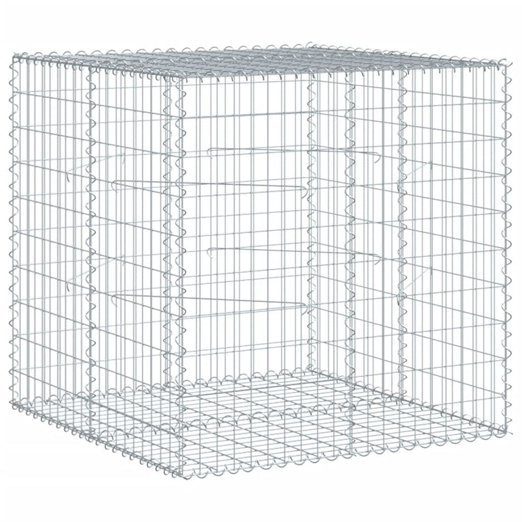 Vidaxl Schanskorf 100x100x100 cm verzinktes Eisen Silber gefärbt