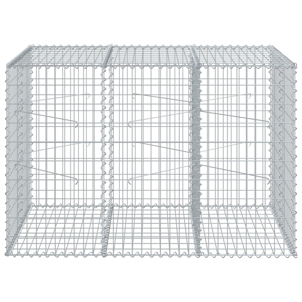 Vidaxl Schanskorf 150x100x100 cm verzinkter Eisensilberfarben