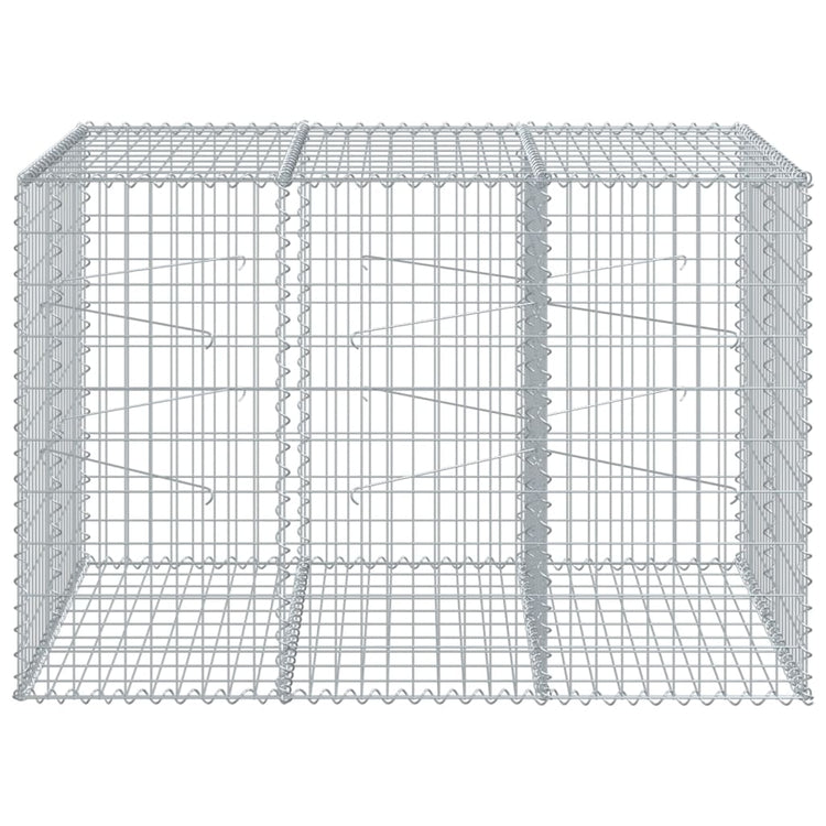 Vidaxl Schanskorf 150x100x100 cm verzinkter Eisensilberfarben