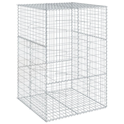 Vidaxl Schanskorf 100x100x150 cm verzinkter Eisensilberfarben