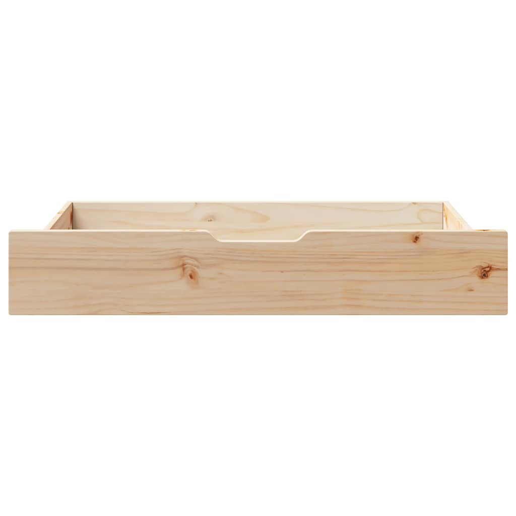 VIDAXL -Bettlades 2 ST mit Rädern 95 x 55x16 cm Festkiefer