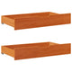 VIDAXL -Bettlades 2 PCs 95x55x16 Festkiefer Wäsche braun