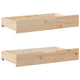 VIDAXL -Bettlades 2 ST mit Rädern 90 x 55x16 cm Festkiefer