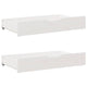 Vidaxl -Bettlades 2 PCs 90x55x16 cm Festkieferweiß weiß