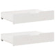 Vidaxl -Bettlades 2 PCs 85x55x16 cm Festkieferweiß weiß