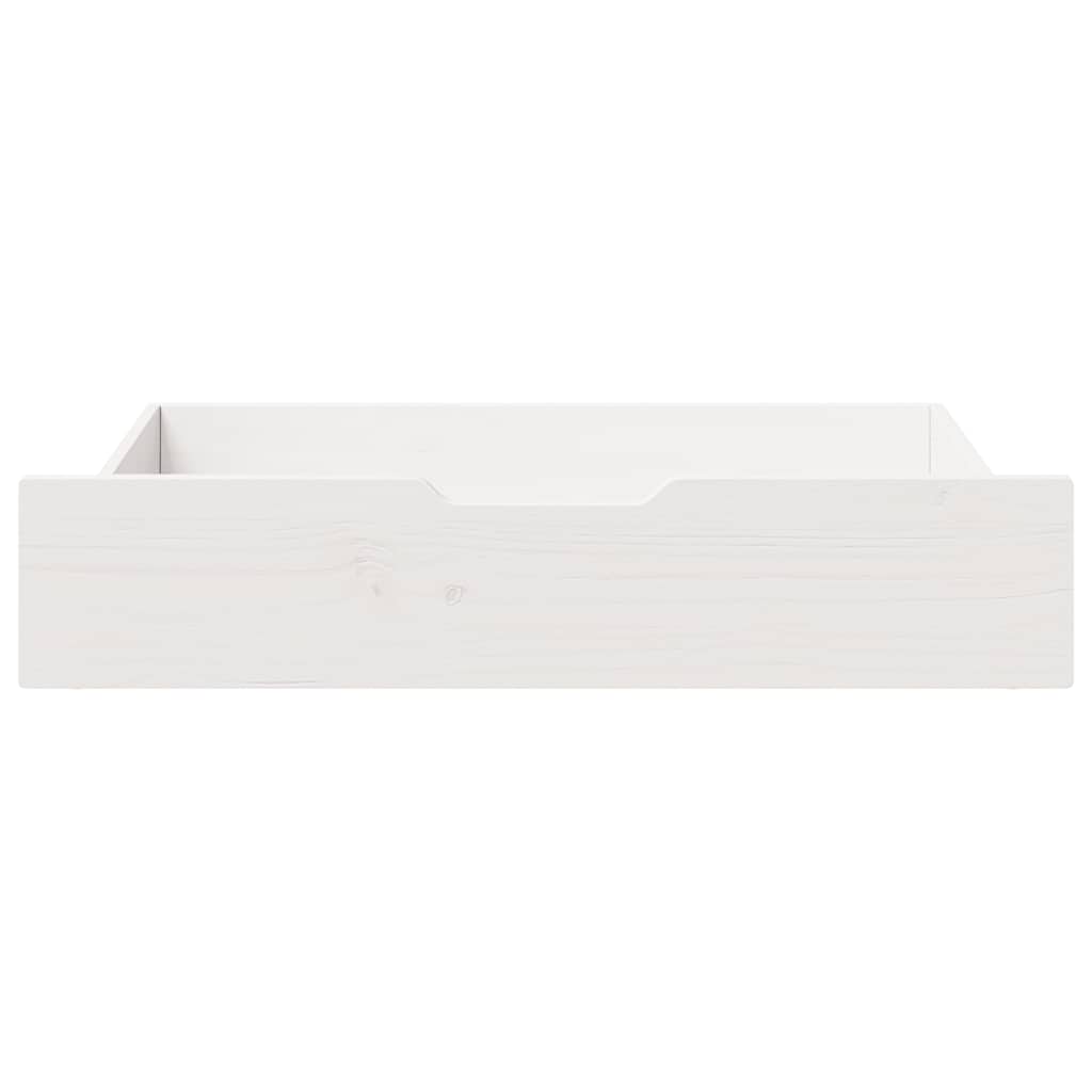Vidaxl -Bettlades 2 PCs 85x55x16 cm Festkieferweiß weiß