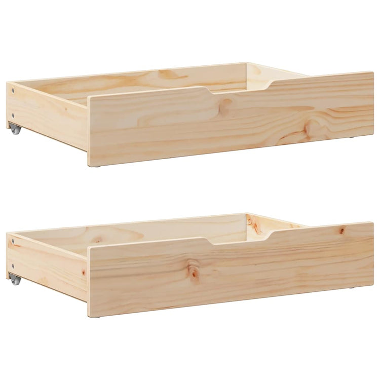 VIDAXL -Bettlades 2 ST mit Rädern 80 x 55x16 cm Festkiefer