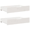 Vidaxl -Bettlades 2 ST 80x55x16 cm Festkiefer weiß