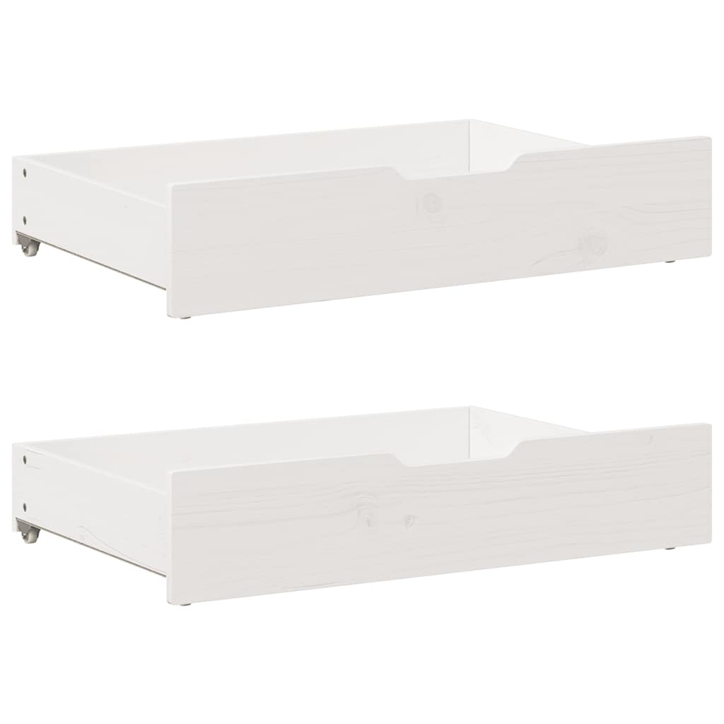 Vidaxl -Bettlades 2 ST 80x55x16 cm Festkiefer weiß