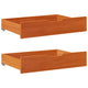 VIDAXL -Bettlades 2 ST 80x55x16 Festkiefer Wäsche braun