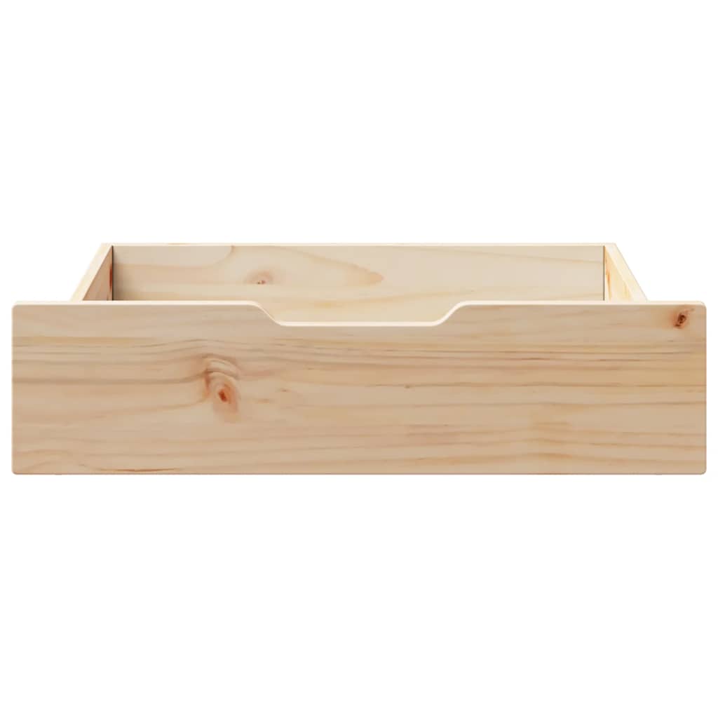 VIDAXL -Bettlades 2 ST mit Rädern 75 x 55x16 cm Festkiefer