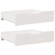 Vidaxl -Bettlades 2 PCs 75x55x16 cm Festkieferweiß weiß