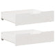 Vidaxl -Bettlades 2 PCs 65x55x16 cm Festkieferweiß weiß