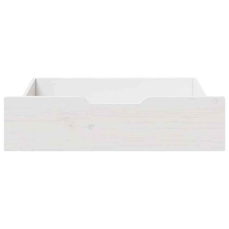 Vidaxl -Bettlades 2 PCs 65x55x16 cm Festkieferweiß weiß