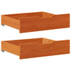 VIDAXL -Bettlades 2 PCs 65x55x16 Festkiefer Wäsche braun