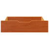VIDAXL -Bettlades 2 PCs 65x55x16 Festkiefer Wäsche braun