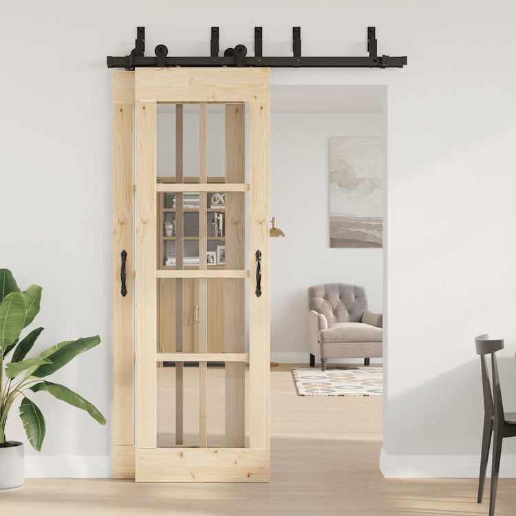 Vidaxxl Box mit Teilen für Schiebetür 152,5 cm Stahl schwarz