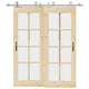 Vidaxx Schiebetürteile-Set 200 cm Edelstahl silberfarben