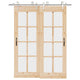 Vidaxx Schiebetürteile-Set 183 cm Edelstahl silberfarben