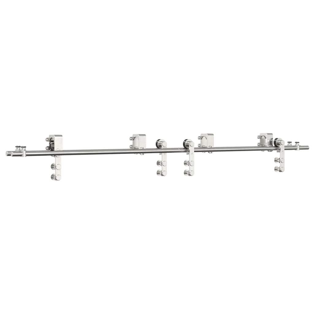 Vidaxx Schiebetürteile-Set 200 cm Edelstahl silberfarben