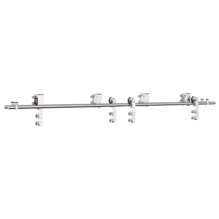 Vidaxx Schiebetürteile-Set 200 cm Edelstahl silberfarben