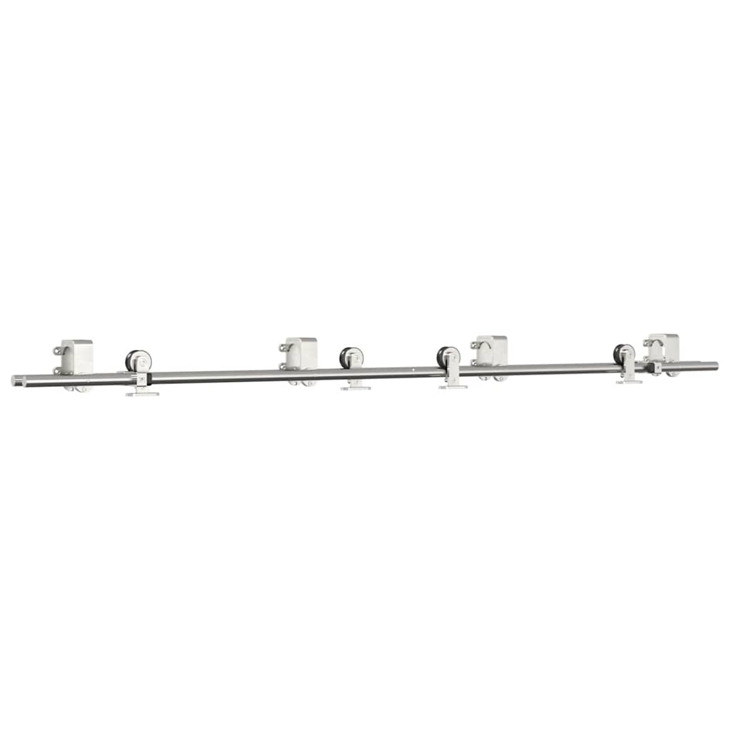 Vidaxx Schiebetürteile-Set 200 cm Edelstahl silberfarben