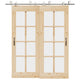 Vidaxx Schiebetürteile-Set 200 cm Edelstahl silberfarben