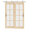 Vidaxx Schiebetürteile-Set 183 cm Edelstahl silberfarben