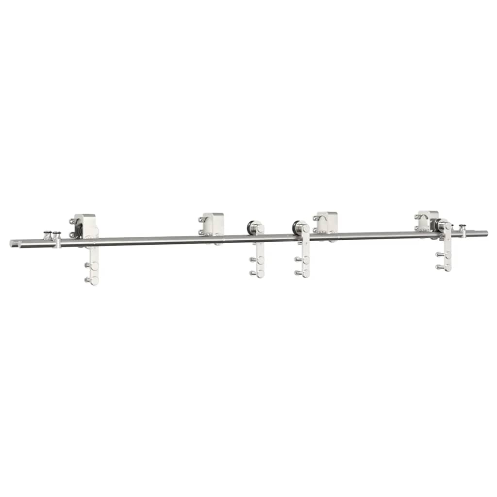 Vidaxx Schiebetürteile-Set 200 cm Edelstahl silberfarben