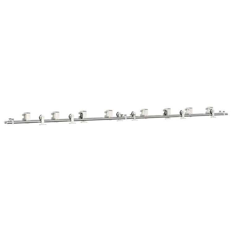 Vidaxx Schiebetürteile-Set 366 cm Edelstahl silberfarben