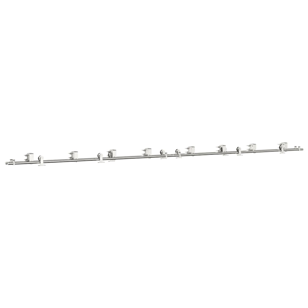 Vidaxx Schiebetürteile-Set 400 cm Edelstahl silberfarben