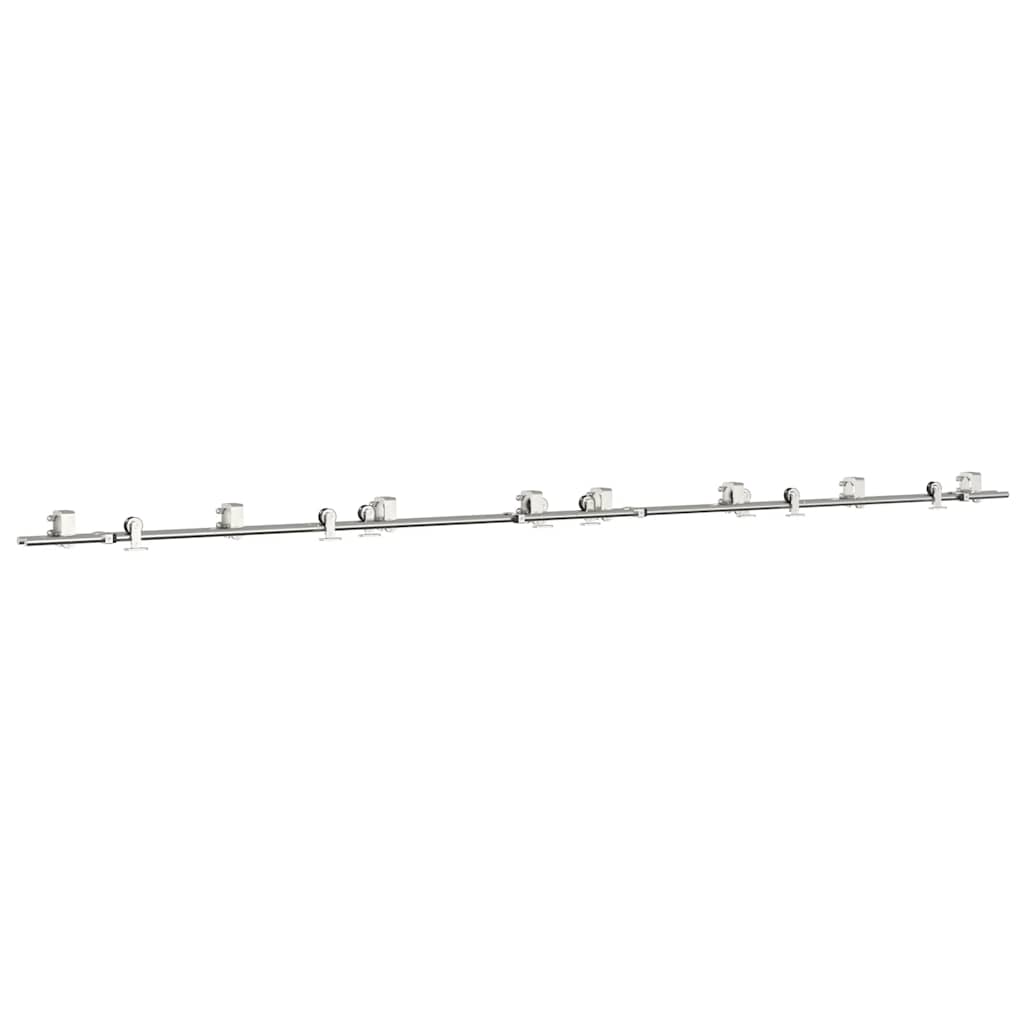 Vidaxx Schiebetürteile-Set 400 cm Edelstahl silberfarben