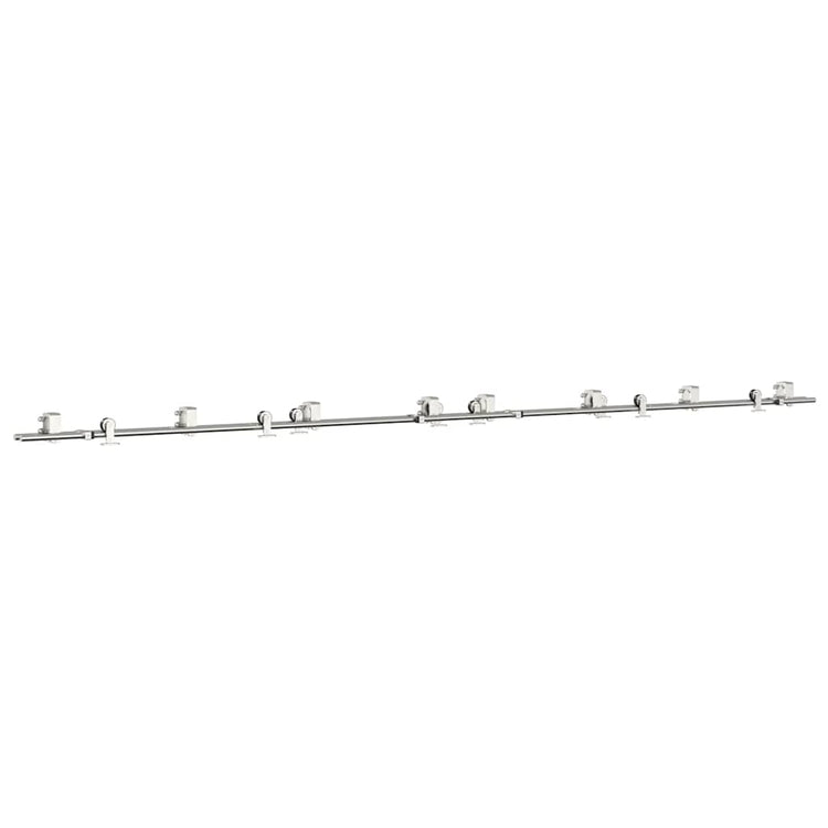 Vidaxx Schiebetürteile-Set 400 cm Edelstahl silberfarben