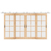 Vidaxx Schiebetürteile-Set 400 cm Edelstahl silberfarben