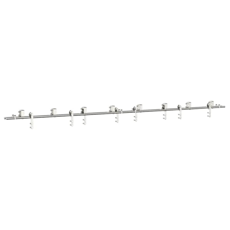 Vidaxx Schiebetürteile-Set 400 cm Edelstahl silberfarben