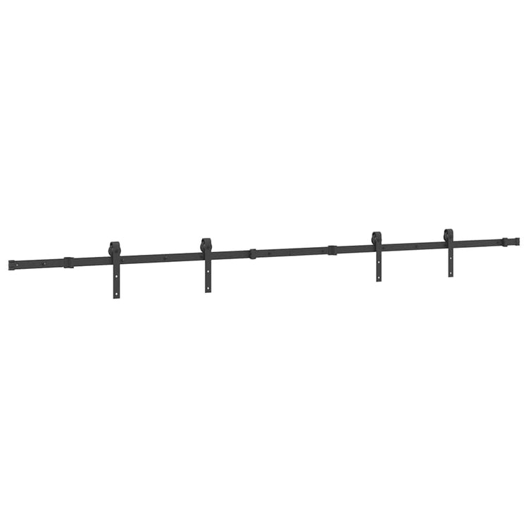 Vidaxxl Box mit Teilen für Schiebetür 305 cm Stahl schwarz