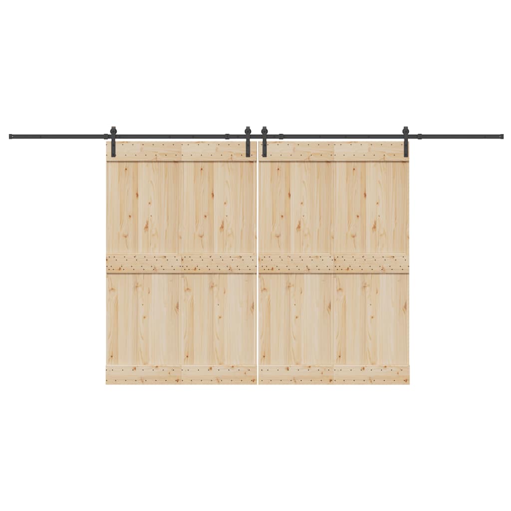 Vidaxxl Box mit Teilen für Schiebetür 427 cm Stahl schwarz