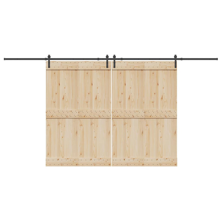 Vidaxxl Box mit Teilen für Schiebetür 427 cm Stahl schwarz