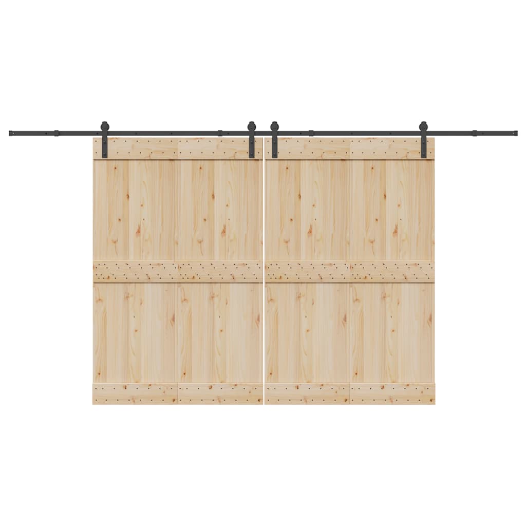 Vidaxxl Box mit Teilen für Schiebetür 400 cm Stahl schwarz