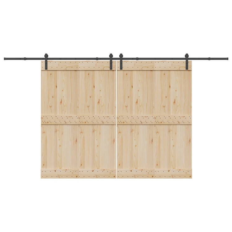 Vidaxxl Box mit Teilen für Schiebetür 400 cm Stahl schwarz