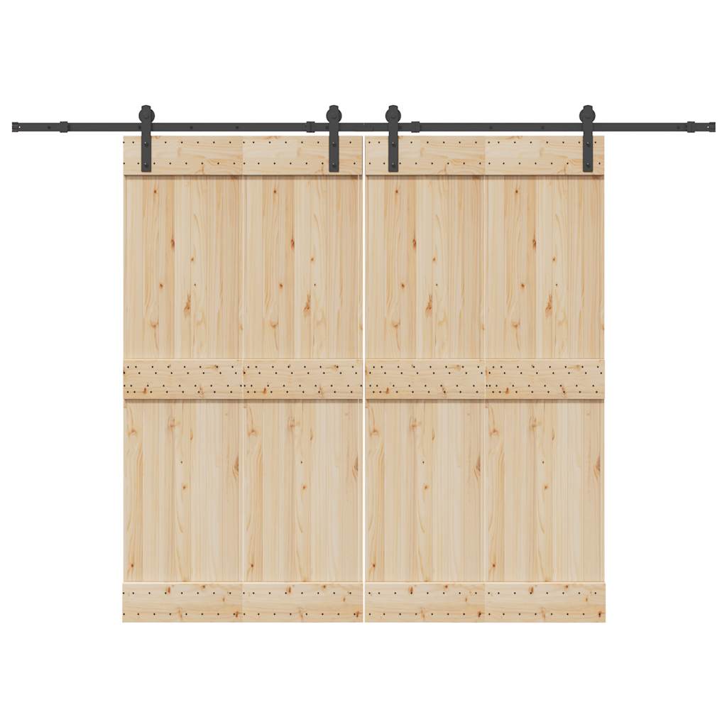 Vidaxxl Box mit Teilen für Schiebetür 427 cm Stahl schwarz